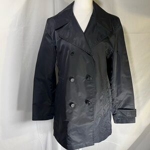 Gap Vintage Double Breasted Notched Collar Lightweight‎ Raincoat Black Size Med